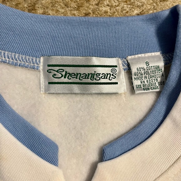 Shenanigans Vintage Christmas Embroidered Button Up Sweater Sweatshirt Women’s S - Picture 3 of 10